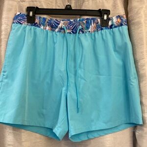 Cabana by Crown & Ivy‎ aqua swim trunks size large.